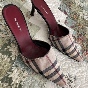 Women’s Burberry Nova Check Heeled Mules